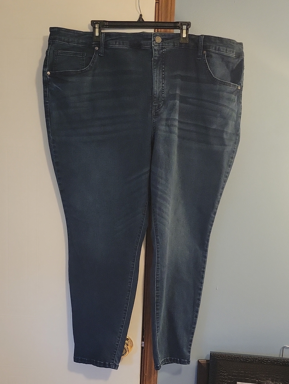 Terra & Sky Dark Blue Stretch Skinny Women’s Jeans (#1) Size 26W